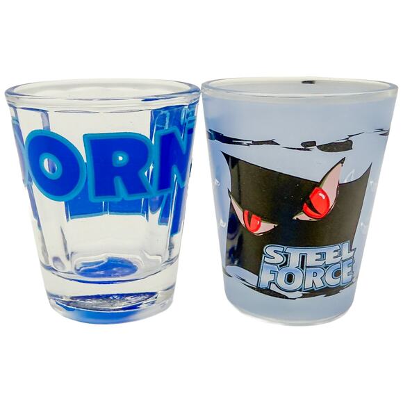 Dorney Park Amusement Theme Park Steel Force Set of 2 Souvenir Shot Glasses - Picture 3 of 4